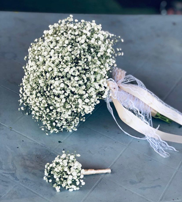 Гипсофила в букет невесты