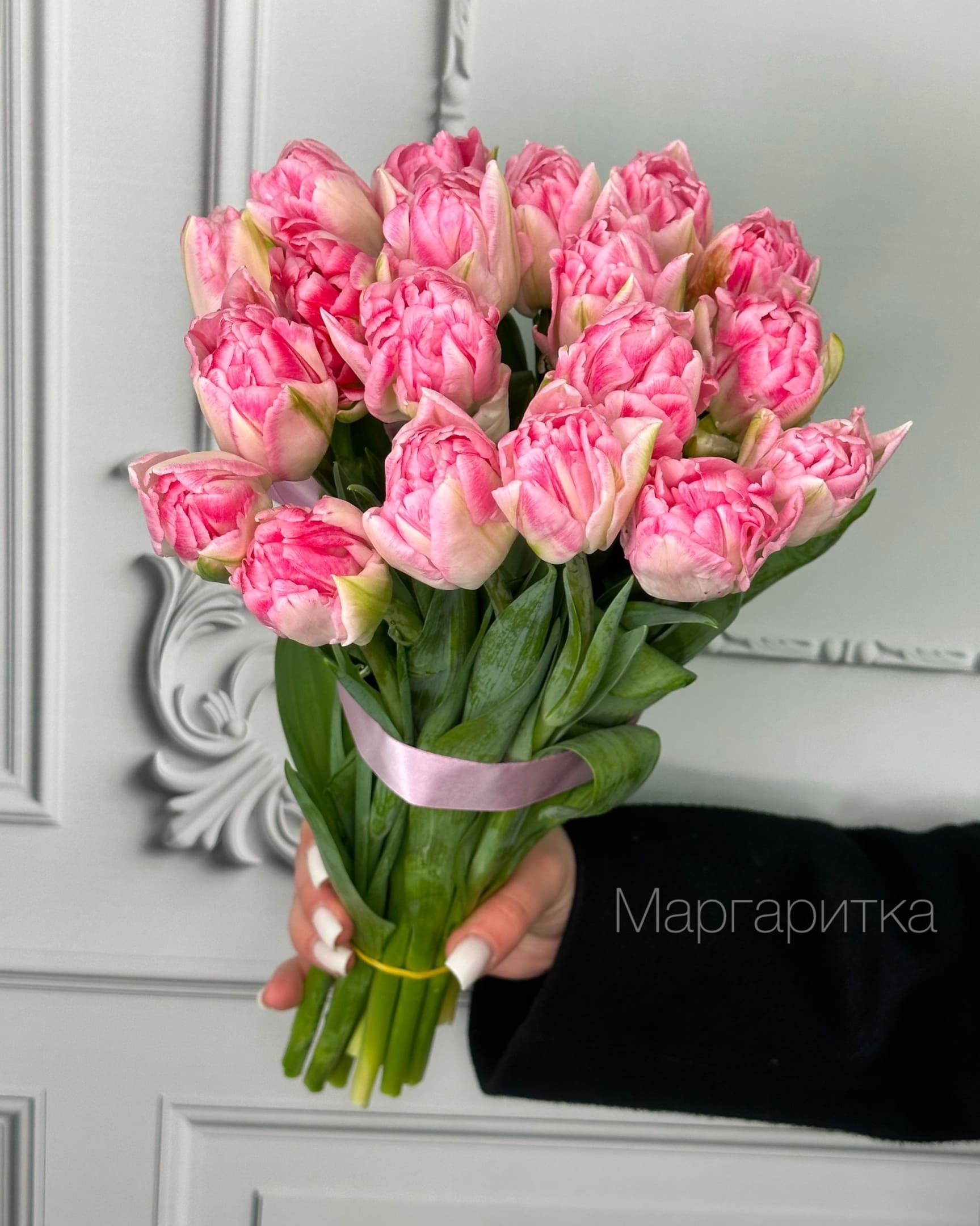 Бело - розовые пио 19