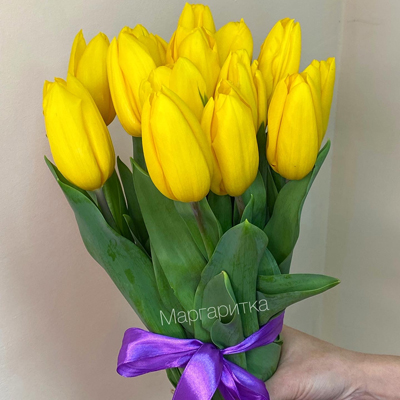 Желтый тюльпан 15шт