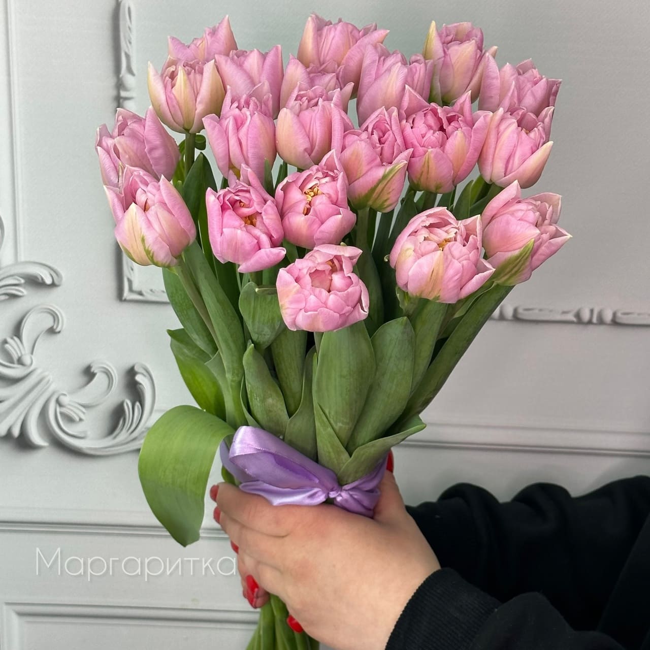 Розовые пионовидные 19